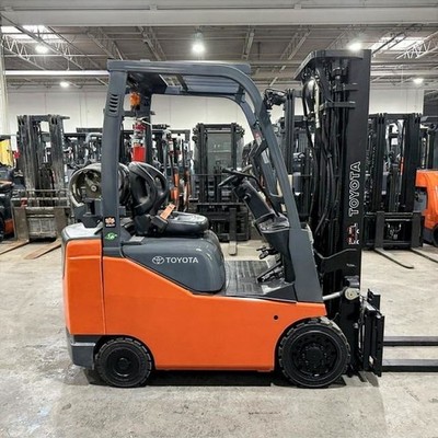 2020 Toyota 8FGCU18 3500lb Used LP Gas Forklift Triple Mast Sideshift 6309 Hours