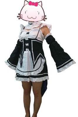 Brand new Zero kara Hajimeru Isekai Seikatsu Rem / Ram Cosplay maid outfit Dress