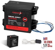 LED Test Trailer Brakes Breakaway Kit with Battery and Switch, Side Load
