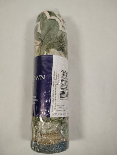 Green Purple Ivy Leaf Vine Die Cut Sculptured Blue Trim Wall paper Border - Bild 3 von 5
