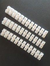 Pack of 3 x 60 Amp 12 Way Electrical Cable Connector Terminal Strip Choc Block