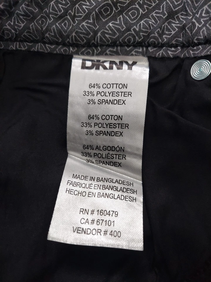Pantalones cortos negros elásticos bidireccionales DKNY para hombre talla 36 (W38 real") nuevos con etiquetas  Foto 4 de 4