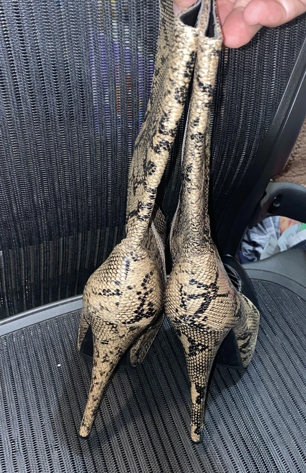 Zapato Republic LA Mujer 6" Stiletto Plataforma Botas Altas Talla 8.5 Cremallera Foto 4 de 4