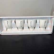 New Easter Rae Dunn  Egg Holder Cups (4) PEEP Decor Party Holiday
