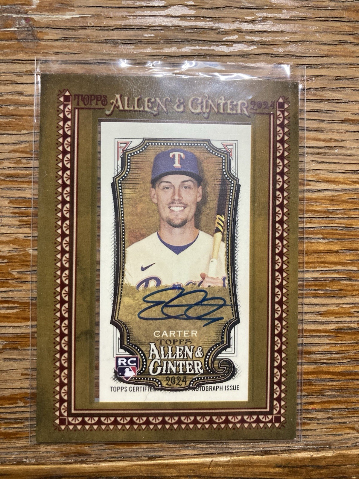 2024 Topps Allen & Ginter Mini Framed Autograph Evan Carter