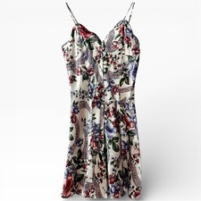 VTG Victoria's Secret Gold Label Floral Satin Slip Dress 90s Y2K Cottagecore M