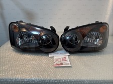 For SUBARU Impreza 2003-2005 WRX STI GDB GDA BLACK HALOGEN Headlights Lights OEM