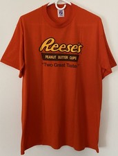 VTG Logo 7 Inc 80's Reese's TShirt XL Single Stitch Made in USA Two Great Tastes