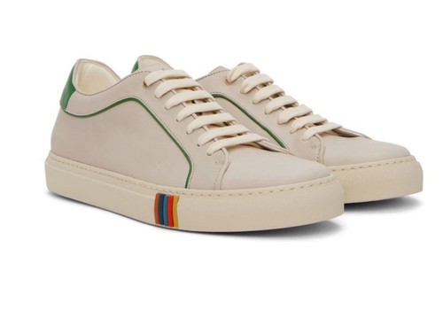 Paul Smith cream/ Beige Basso leather Sneakers shoes trainers UK8/ EU42 /US9 New - Picture 3 of 9