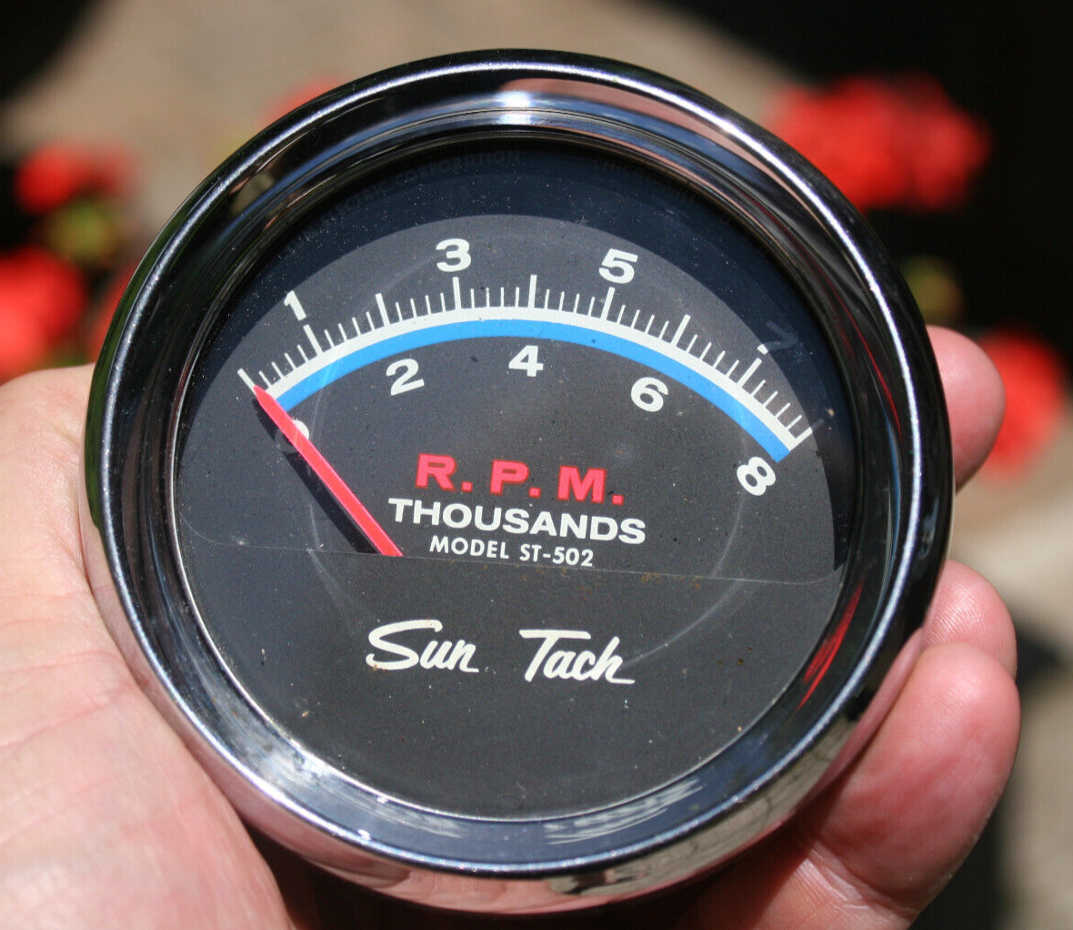 Sun Tach Vintage 8K 8000 RPM Blueline Tachometer - ST-502 | eBay