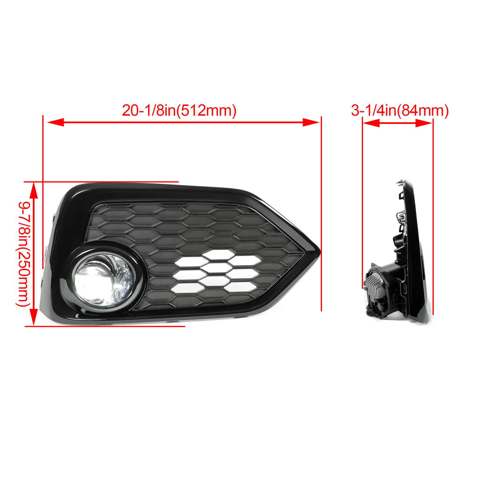 LED Fog Lights for 1719 Honda Civic Hatchback Si Bezel Cover Wiring