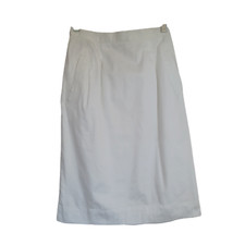 Vintage Weathervane White Skirt Pockets High Waist Made in USA Size 8