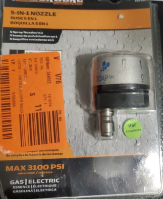 #ad Power Care 5 In 1 Nozzle Max 3100 PSI AP31078 16295 13 $11.19