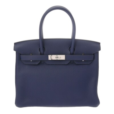HERMES Birkin 30 Bleu encre hand bag 800000138073000
