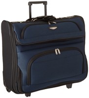 Travel Select Amsterdam Rolling Garment Bag Wheeled Luggage Case - Navy 23-inch Travel Select Amsterdam Rolling Garment Bag Wheeled Luggage Case - Navy 23-inch