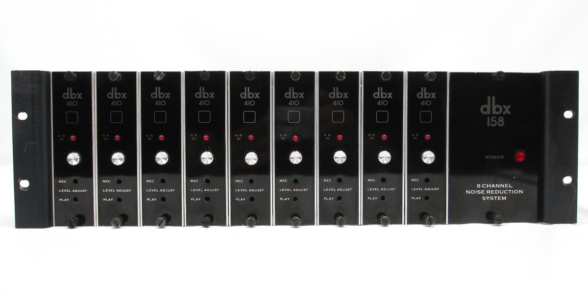 DBX 158 8-Channel Noise Reduction System Frame w/ 8x 410 Cards 900