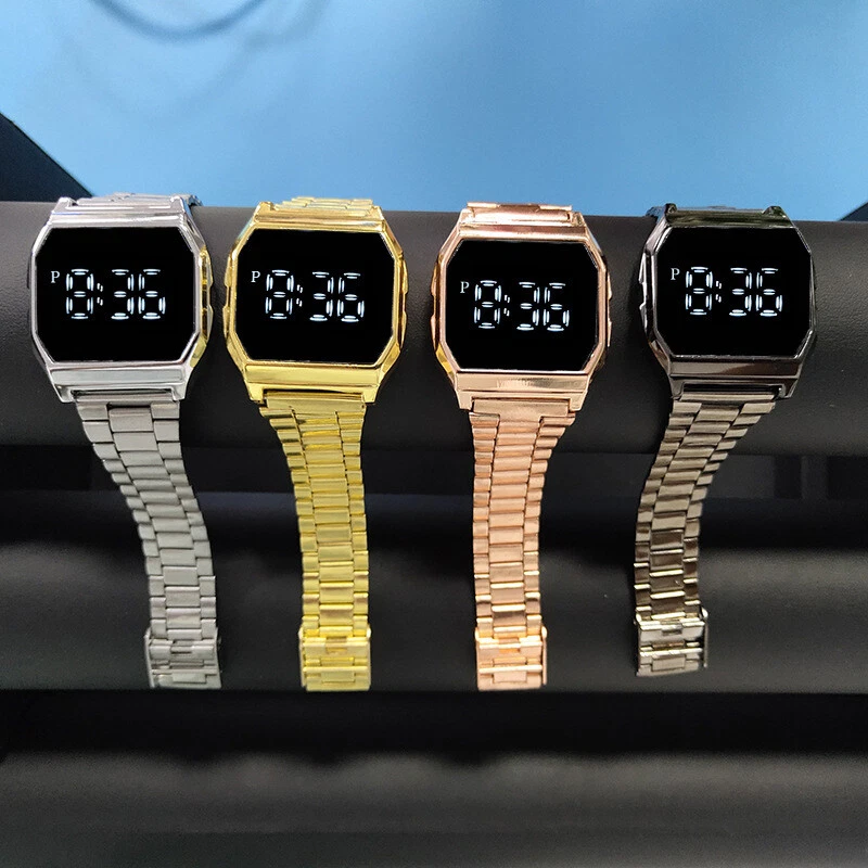 Metal led watch sale