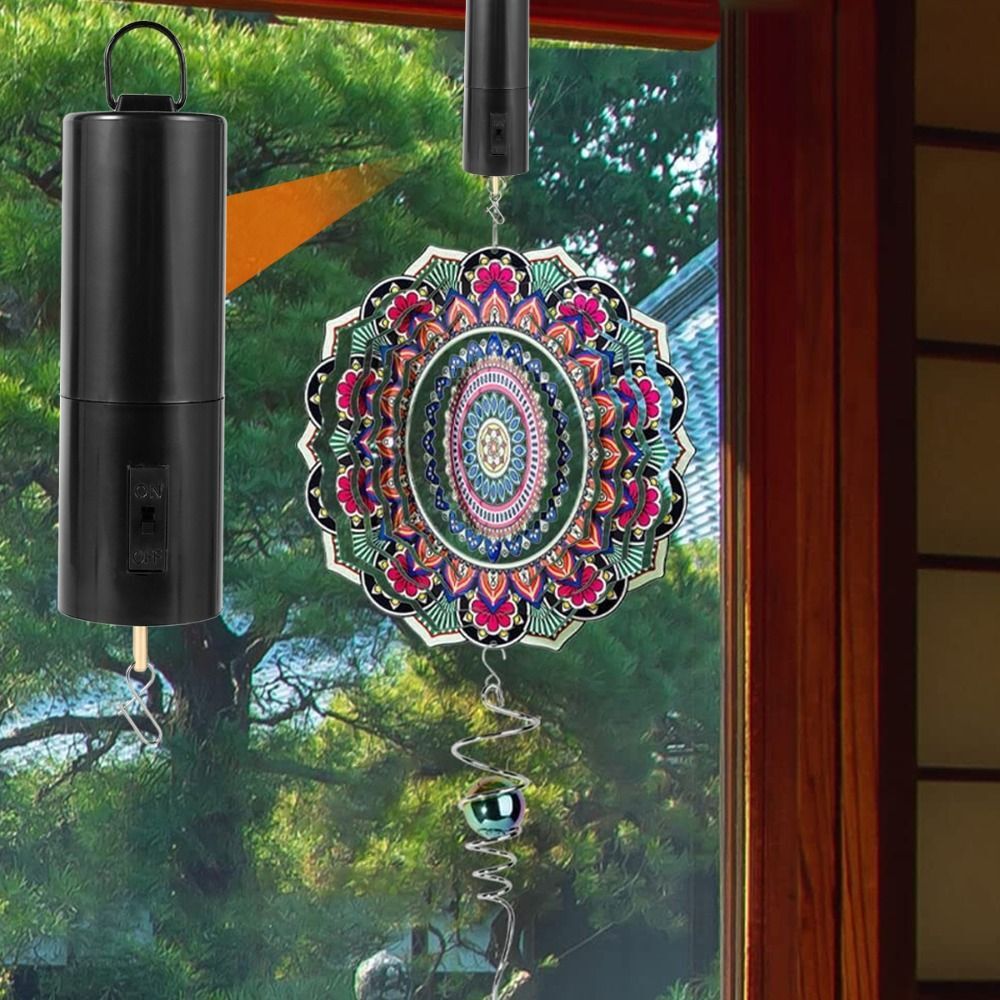 Battery Powered Wind Spinner Motor Black Wind Chime Motor Wedding Decor