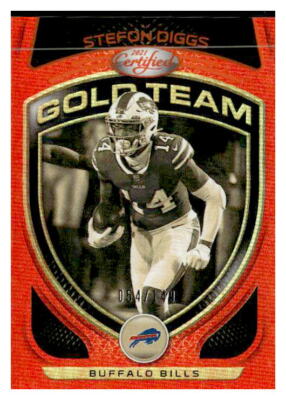 2021 Panini Certified #GT-14 Stefon Diggs Gold Team Mirror Orange #/149