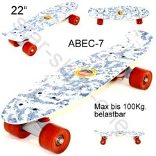 Mini Skateboard 22" Fun Penny Board Pennyboard 57 cm a 100 kg mimetico bianco