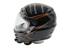 TORC T9 Full Face Helmet Retro - COPPER PIN, GLOSS BLACK - XS- T905DPSG21