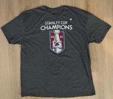 Colorado Avalanche 2022 Stanley Cup Champions T-Shirt Fanatics Jersey Size 2XL