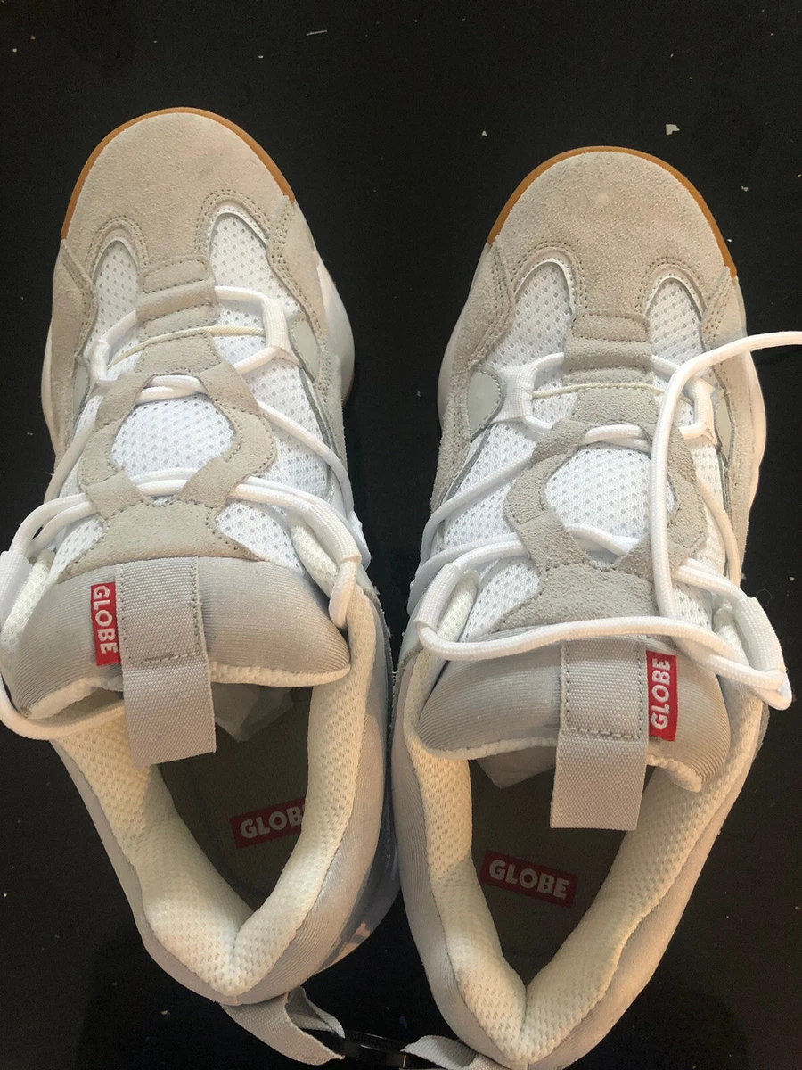 Globe Option Evo Unisex Grey White Leather Synthetic Skate