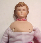 Buste épaule Fillette En Bisque Porcelaine PARIAN - Reproduction 19ème Pour Poupée Salon