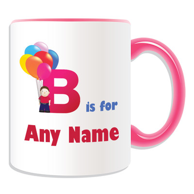 Personalisiertes Geschenk Buchstabe B für Tasse Spardose Tasse süßes Symbol Lautschrift Bravo Ball