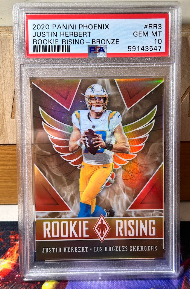 Justin Herbert Panini Phoenix Rookie Rising #RR3 Bronze