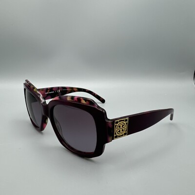 Tory Burch Black Frame Sunglasses with Gradient Brown-to-Purple Lenses Tory Burch Sunglasses - Purple | Editorialist main image 3