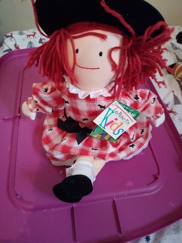 Vintage Eden Rag Plush Madeline Doll 1994 Talbot 's Kids Rare Scotty Dog Dress