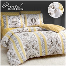 Duvet Cover Set King Size Luxury Reversible Quilt Cover Bedding Set Double