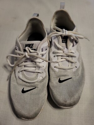 Nike Flex Trainer 9 Cross Training Gym Shoe White Black AQ7491-100 Womens size 7