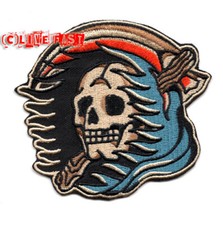 GRIM REAPER SKULL PATCH motorcycle biker patches jacket vest vintage