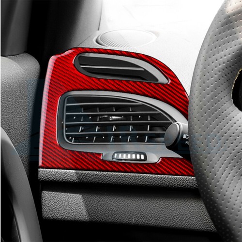 For Renault Megane 2009-2014 Red Carbon Fiber Air Condition Air Vent Cover Trim - Picture 5 of 9