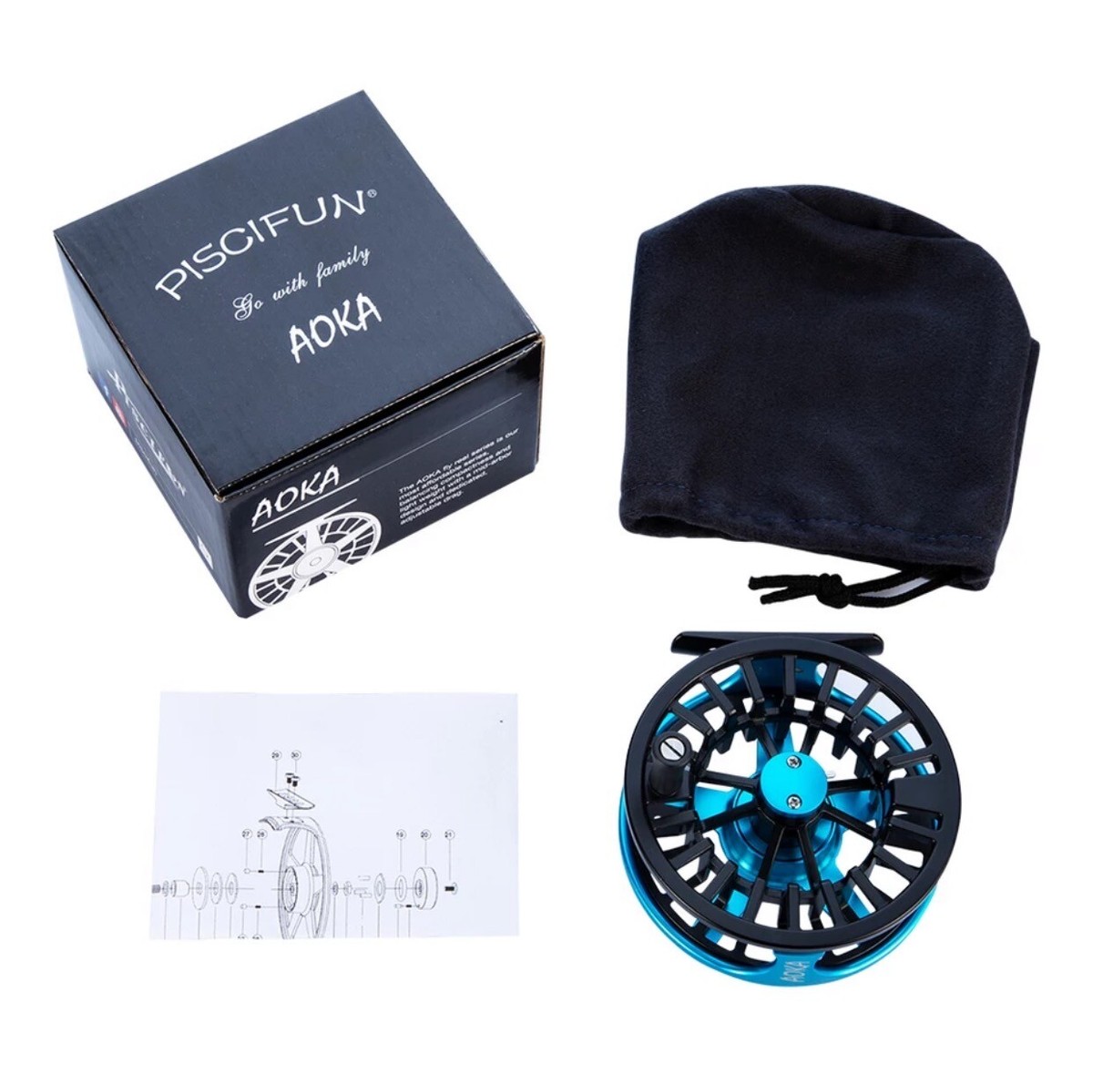 aoka fly reel Piscifun AOKA Spare Spools Aluminum Fly Fishing Reel 3/4/5/6