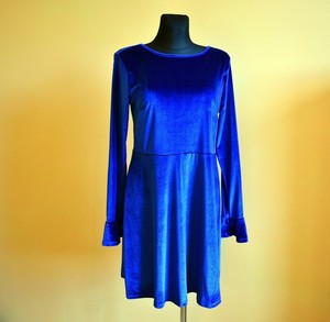 asos blue long sleeve dress