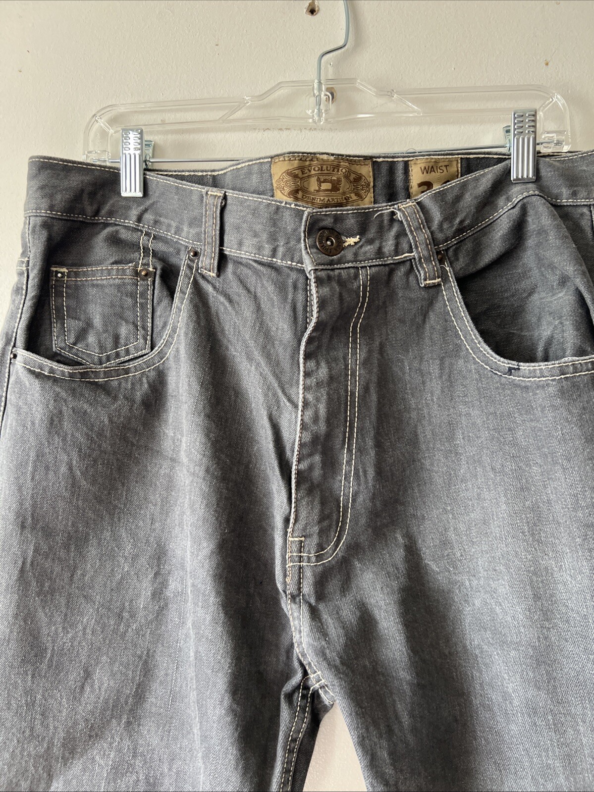 Evolution Denim Artisan Gray Five Pocket Jeans 36… - image 4