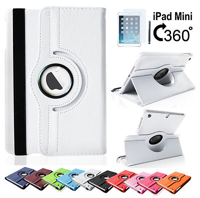 iPad mini 1 / 2 / 3 smart cover 360 degree protective case sleeve pouch bag accessories