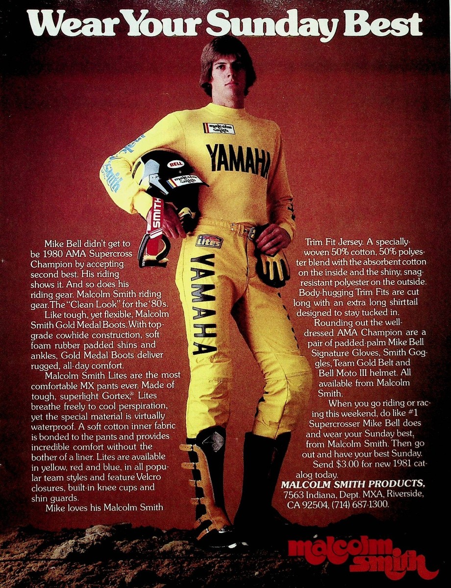 バイクウェア・装備 1970s BELL MAGNAM2 VINTAGE MOTOCROS 1981 Mike Bell Yamaha Motocross Malcolm Smith Boots Jersey Vintage