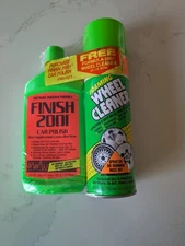 VTG Turtle Wax Finish 2001 Car Polish HTF RARE 16oz With Foaming Wheel Cleaner!
