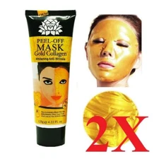 2x Gold Collagen Facial Face Mask High Moisture Anti Aging Remove Wrinkle Care b