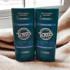 Toms of Maine Deodorant Stick 2 Pack Mountain Spring Aluminum Free 3.5 oz 2 Pack
