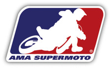 AMA Supermoto Racing Logo Auto Car Bumper Sticker Decal - 9'', 12'' or 14''