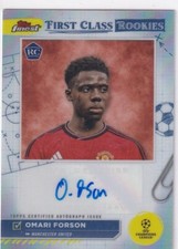 Topps Finest Champions League 2024 No. RCA-OF Omari Forson Rookie Auto First