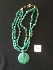 Reduced -  HSN Jay King Gemstone Mine Find Turquoise Large Pendant Necklace