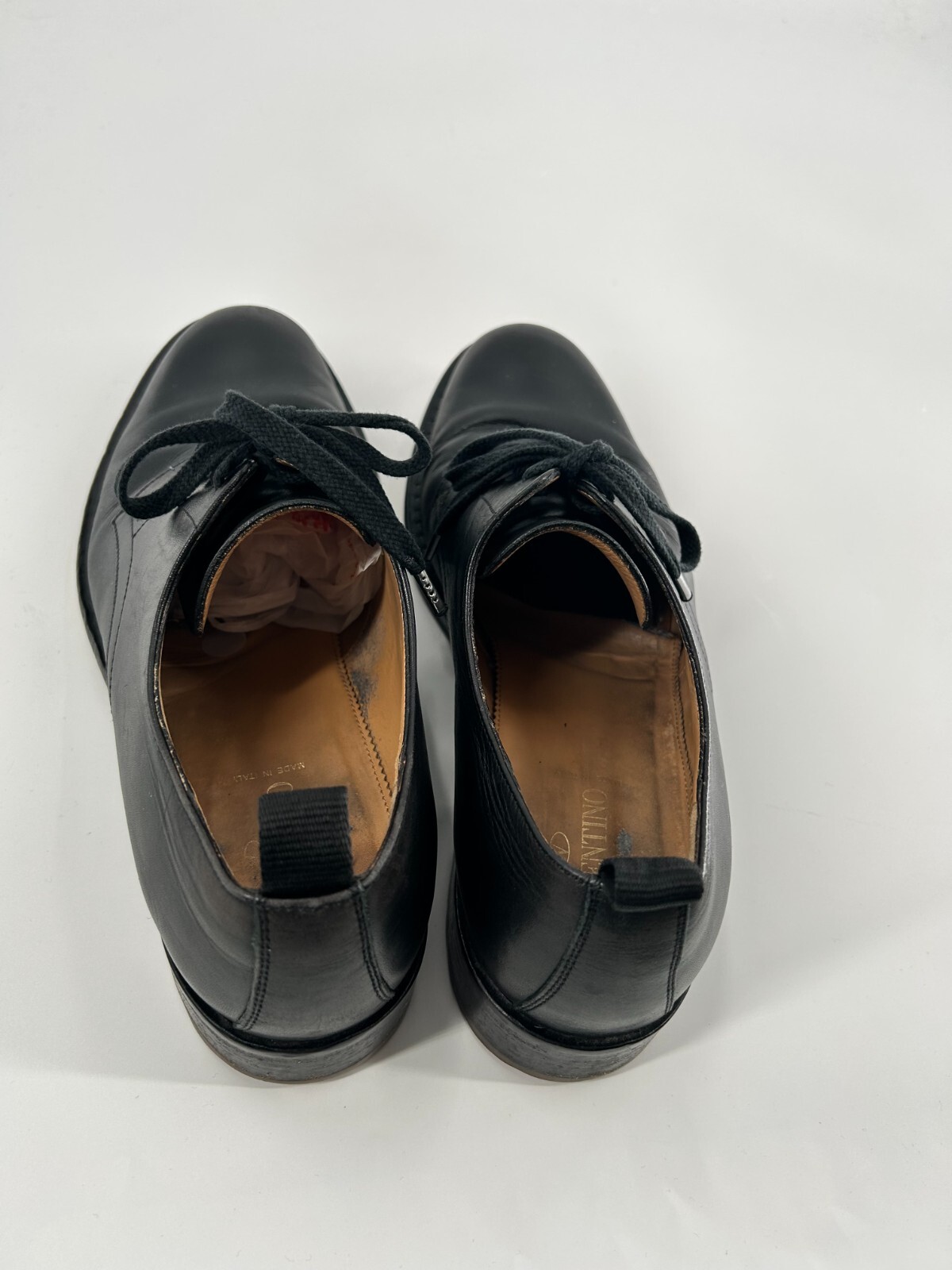 SAOLA Scarpe uomo Valentino Garavani Derby nere stringate suola a strappo taglia 45 5 US 11 5