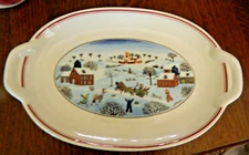 *Villeroy & Boch Luxembourg, Naïf Christmas Pickle Dish, Laplau 10"
