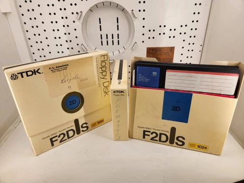 24LOT 8 Inch 8" Floppy Disk Diskettes Vintage 80s Computer Software/Files TDK